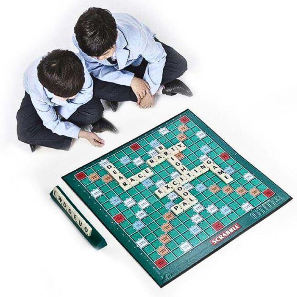 Scrabble Original Mini - Joc de Cuvinte Compact, Board Game de Călătorie, 10+, 2-4 Jucători