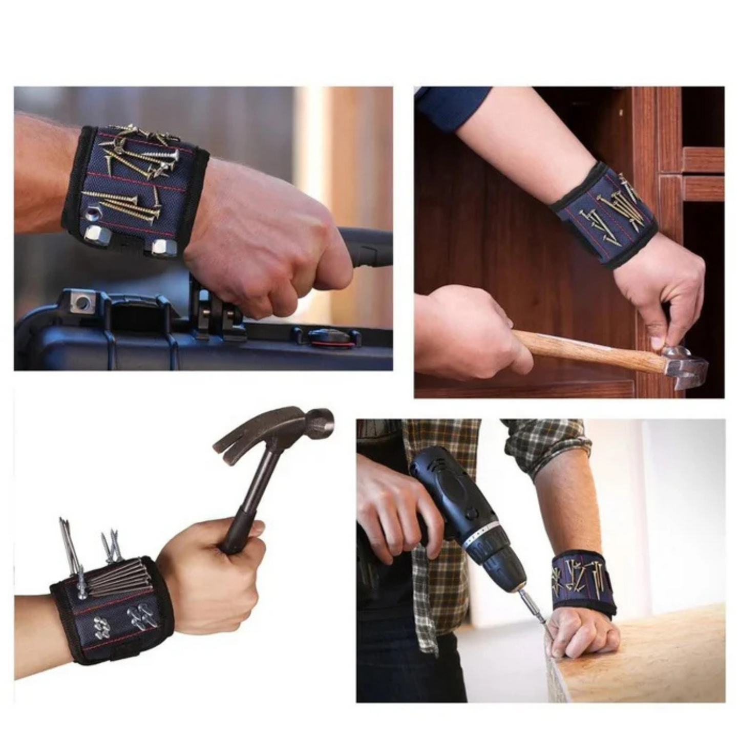 Brățară Magnetică pentru Scule APF® – Suport Șuruburi, Cuie, Biți de Găurit, Prindere Reglabilă