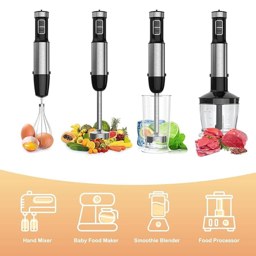 Blender vertical SonyMax SN-8006, 1500W, 2 trepte + Turbo, lame inox, tocător, tel și pahar gradat