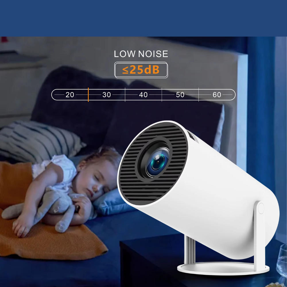 Proiector Portabil APF® HY300 PRO HD, Android 11, Wifi6, 4K, 1280x720P, 280 ANSI Lumeni – Home Theatre Compact și Versatil