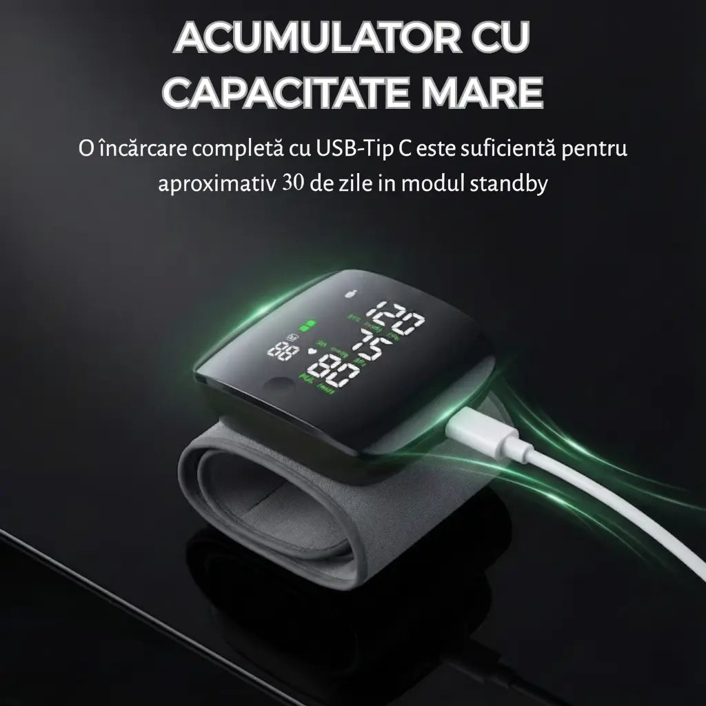 Tensiometru Electronic de Încheietură FOTOFUN cu acumulator mare