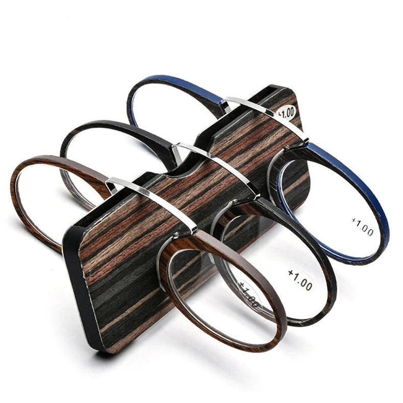 Ochelari de Citit Portabili Fără Brațe Nose Clip TR90 - Ultralight cu Husă, Dioptrii +1.0 la +3.0
