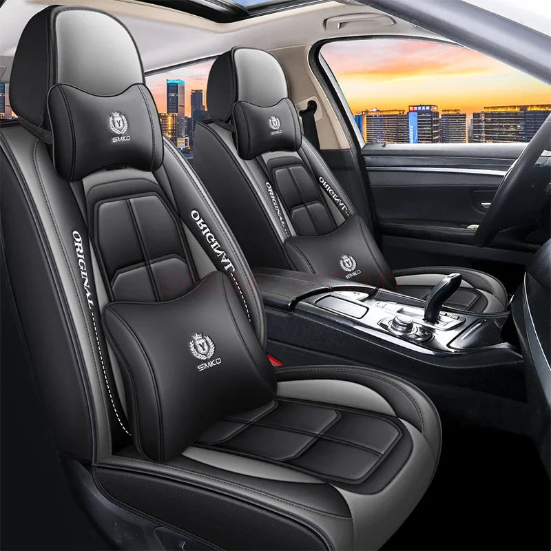Husa auto Mitsubishi negru/negru 2 buc