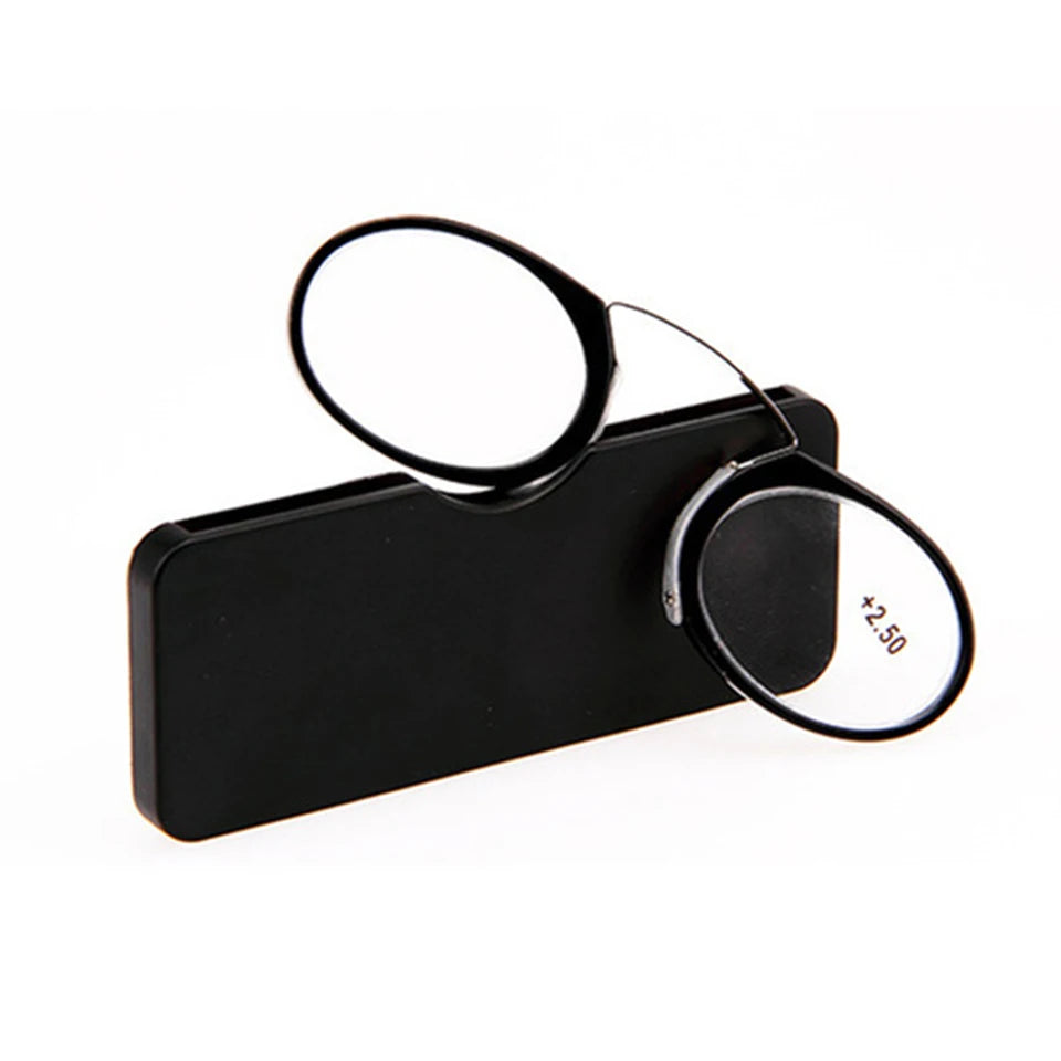 Ochelari de Citit Portabili Fără Brațe Nose Clip TR90 - Ultralight cu Husă, Dioptrii +1.0 la +3.0