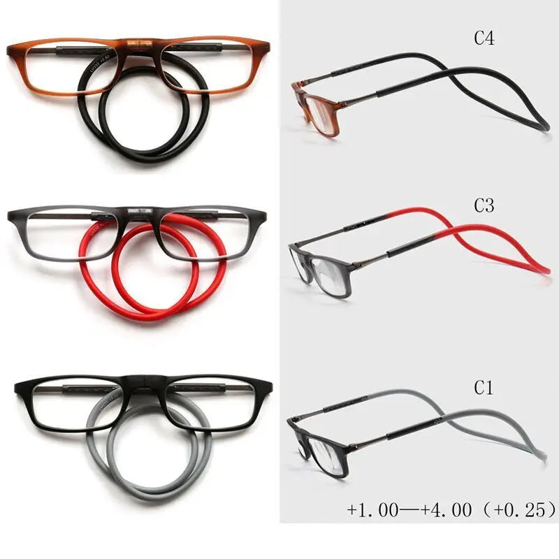 Ochelari de Citit Pliabili Anti-Lumină Albastră, Cu Etui, TR90, Portabili, Pentru Bărbați și Femei