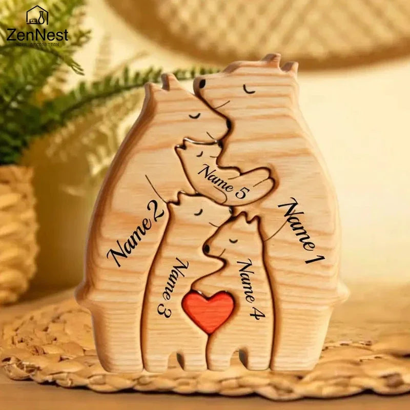 Puzzle din Lemn Personalizat cu Nume - Cadou Emoționant