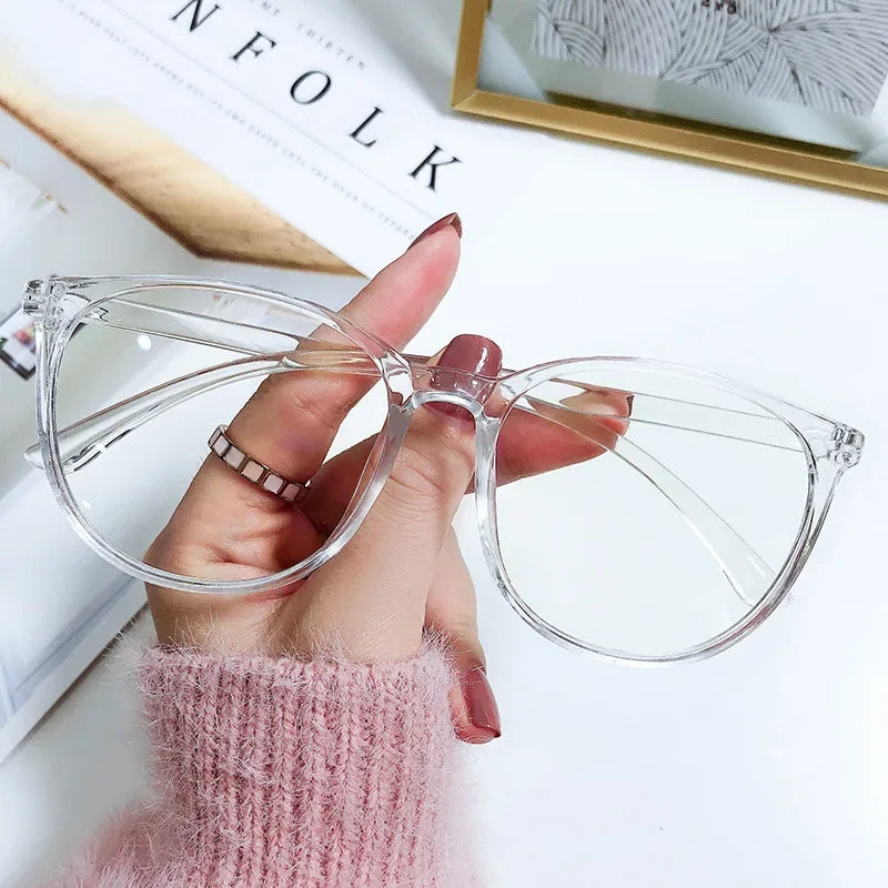 Ochelari Miopie Anti-Lumină Albastră | Rame Vintage Ovale Minus 0 până la -4.0