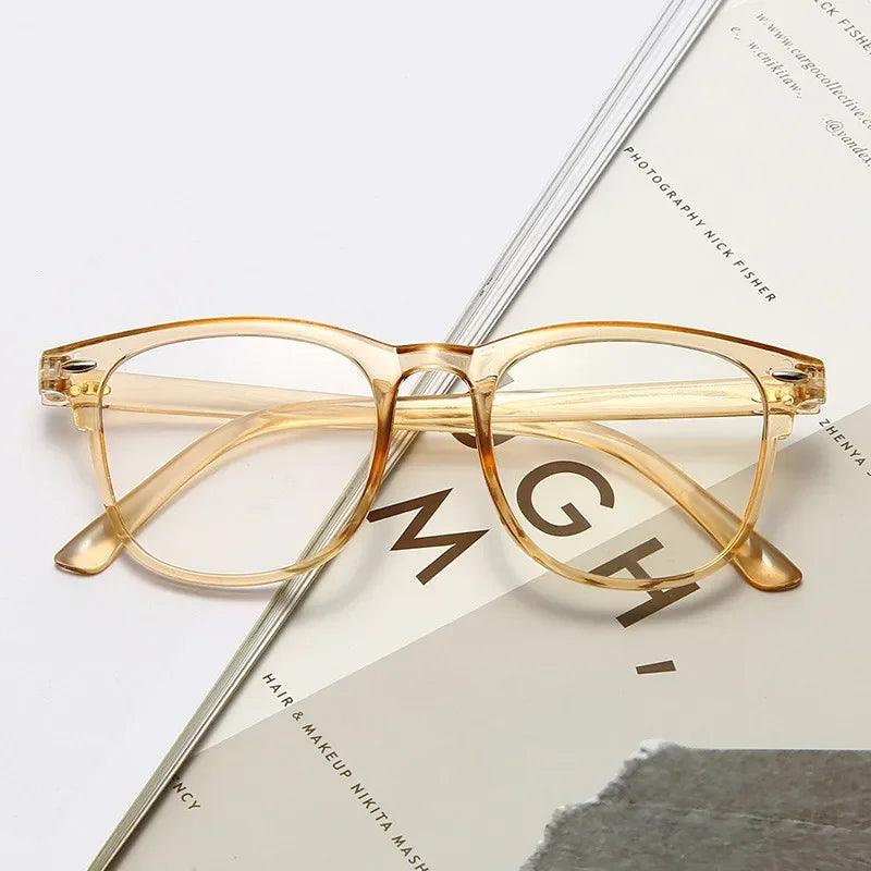 Ochelari Miopie Anti-Lumină Albastră | Rame Vintage Ovale Minus 0 până la -4.0