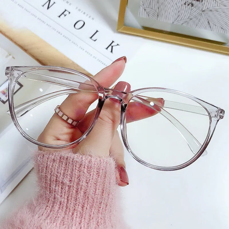 Ochelari Miopie Anti-Lumină Albastră | Rame Vintage Ovale Minus 0 până la -4.0