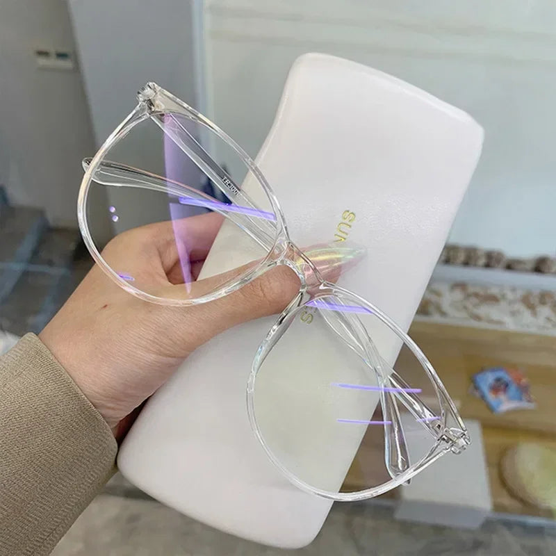 Ochelari Transparenti Anti-Lumină Albastră pentru Femei și Bărbați - Protecție pentru Calculator