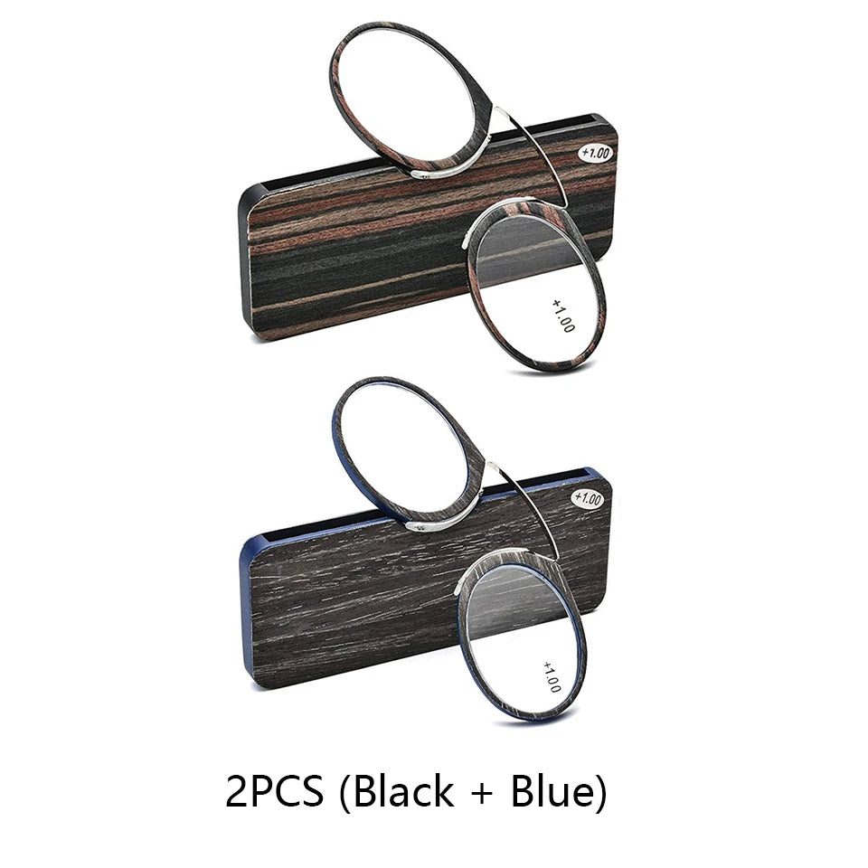 Ochelari de Citit Portabili Fără Brațe Nose Clip TR90 - Ultralight cu Husă, Dioptrii +1.0 la +3.0