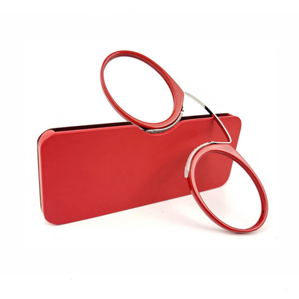 Ochelari de Citit Portabili Fără Brațe Nose Clip TR90 - Ultralight cu Husă, Dioptrii +1.0 la +3.0