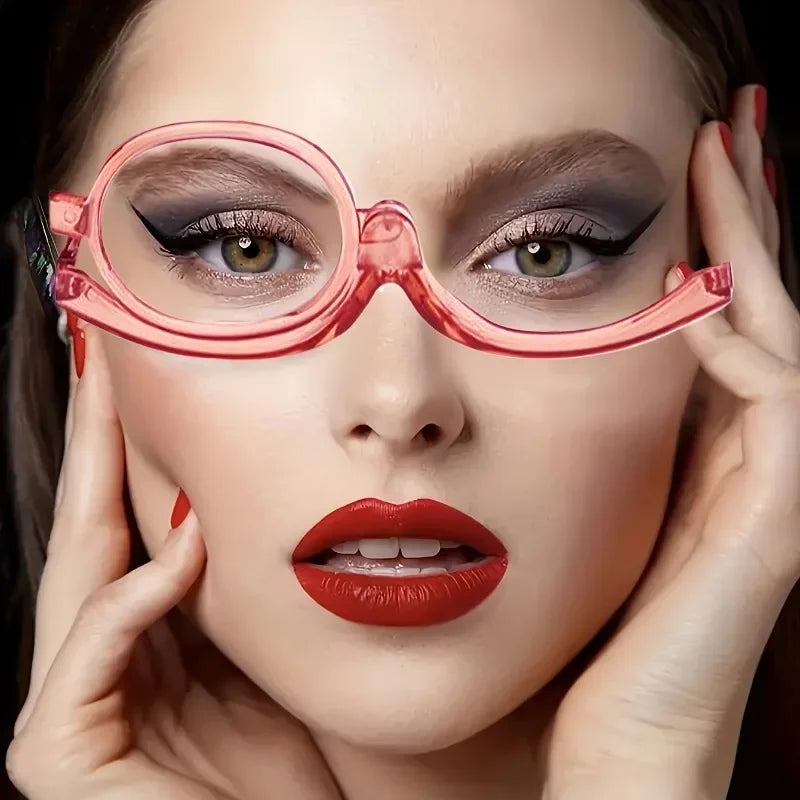 Ochelari de citit cu lentilă rotativă pentru machiaj | Presbiopie +1.0 până la +4.0