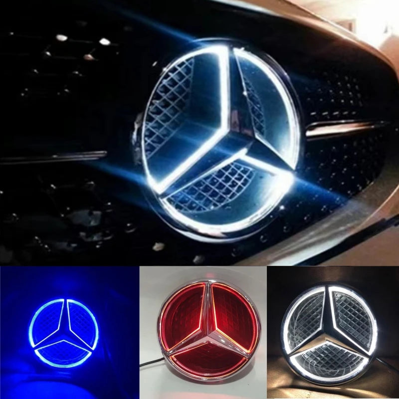Emblemă LED Iluminată Stea pentru Grilaj Mercedes-Benz - Culoare RGB