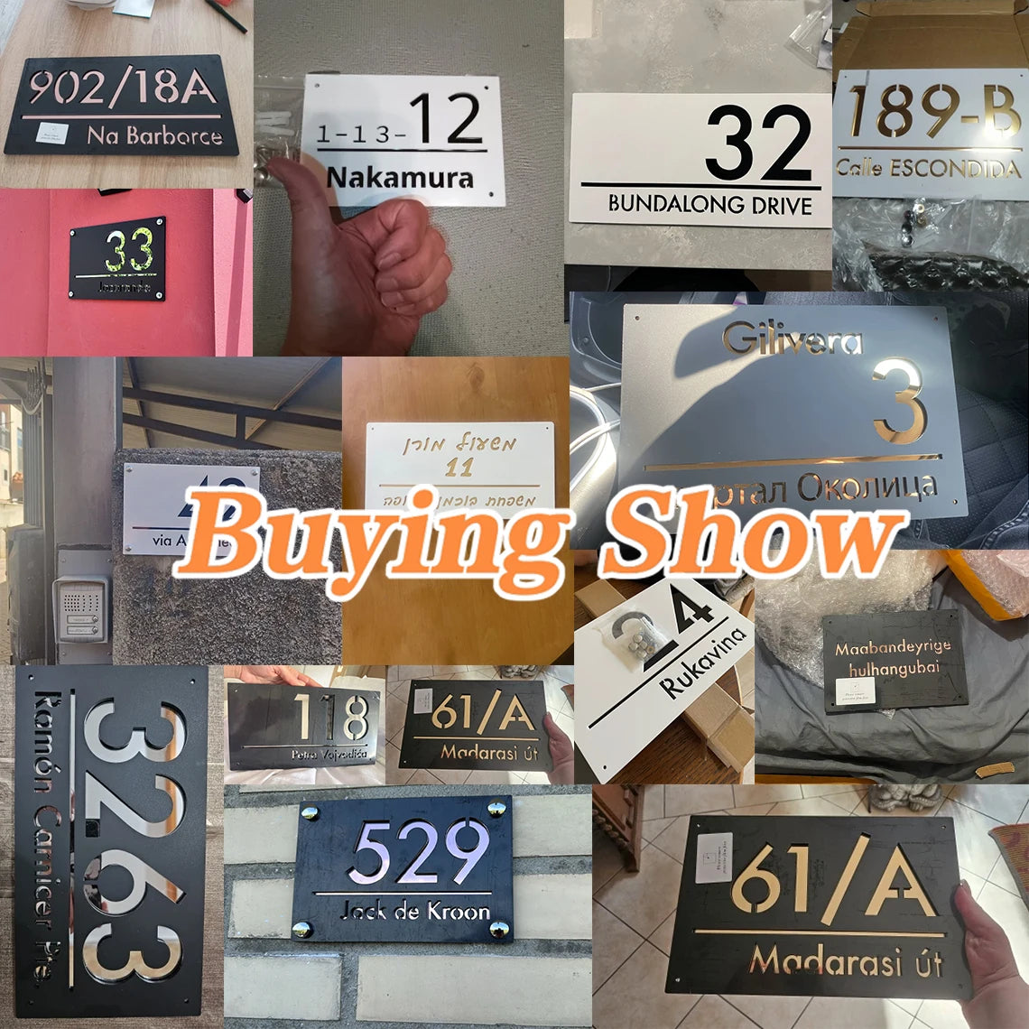 Placă Număr Casă Personalizat APF® – 3D Acrilic, Exterior, Stradal, Laser Cut cu LOGO Personalizat
