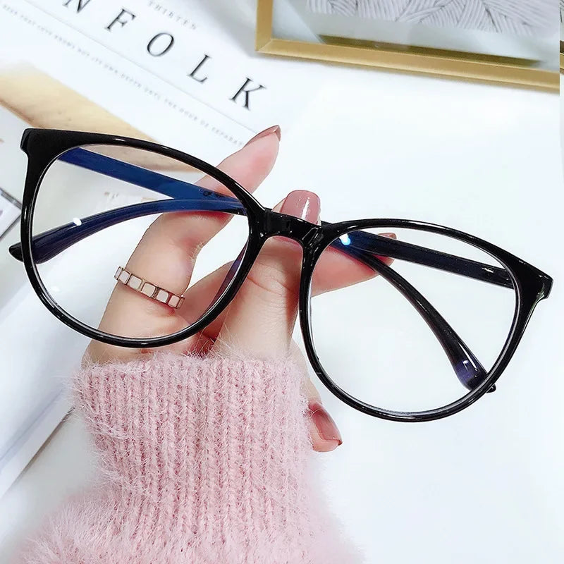 Ochelari Miopie Anti-Lumină Albastră | Rame Vintage Ovale Minus 0 până la -4.0