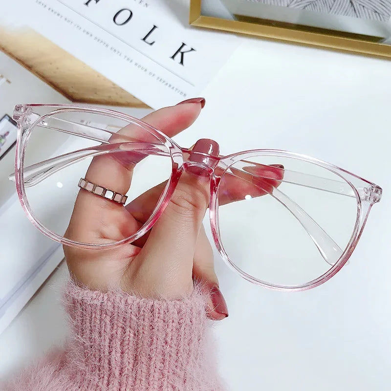 Ochelari Miopie Anti-Lumină Albastră | Rame Vintage Ovale Minus 0 până la -4.0
