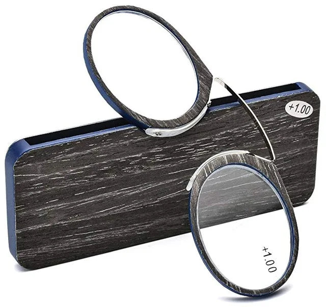 Ochelari de Citit Portabili Fără Brațe Nose Clip TR90 - Ultralight cu Husă, Dioptrii +1.0 la +3.0