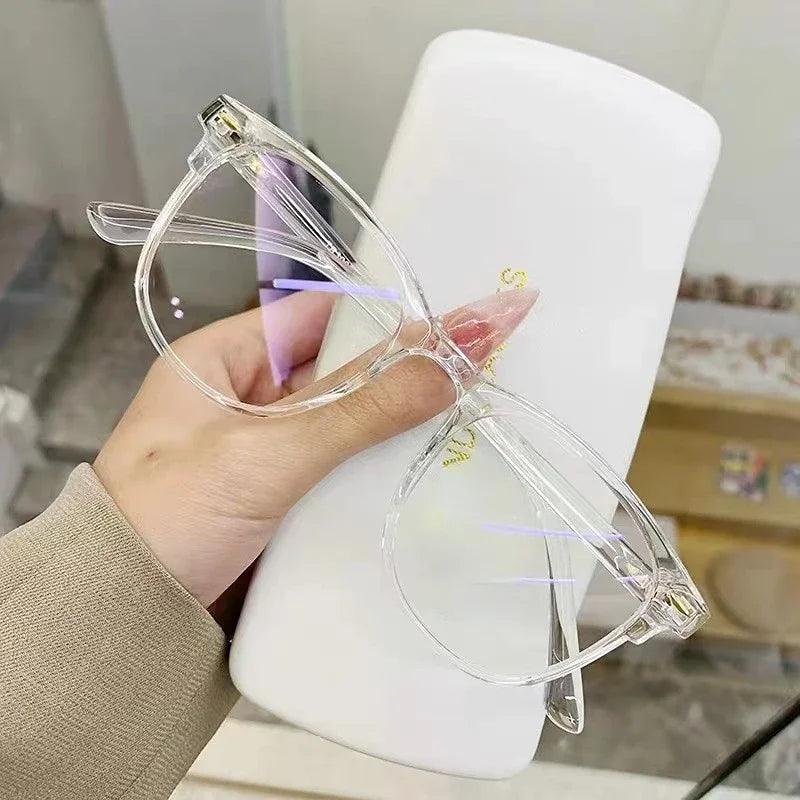 Ochelari Miopie Anti-Lumină Albastră | Rame Vintage Ovale Minus 0 până la -4.0