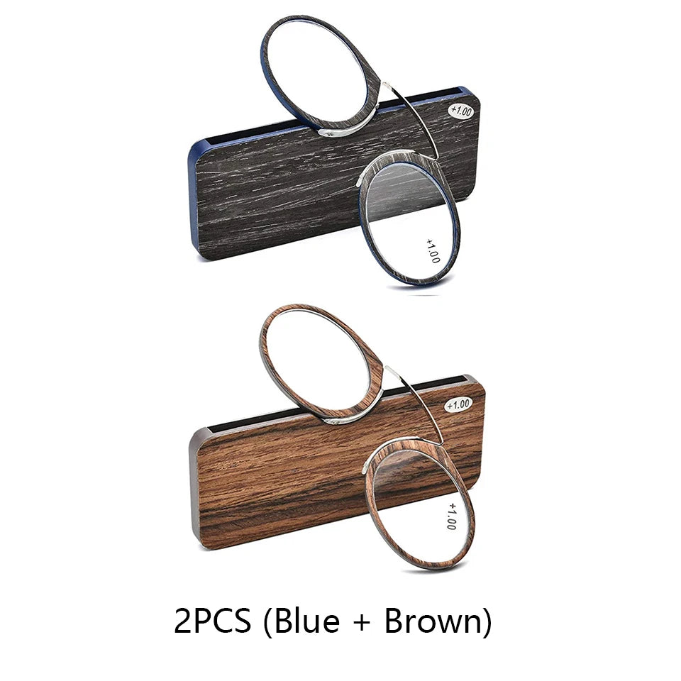 Ochelari de Citit Portabili Fără Brațe Nose Clip TR90 - Ultralight cu Husă, Dioptrii +1.0 la +3.0