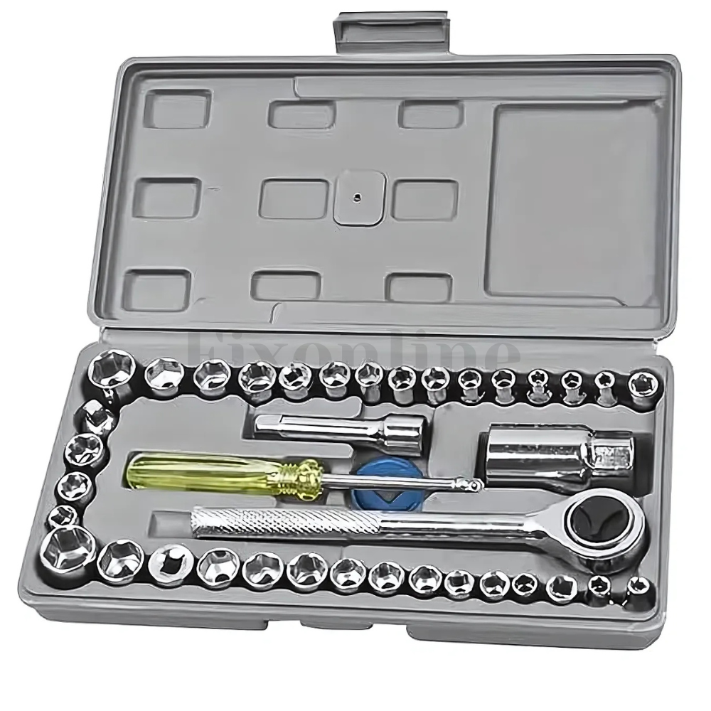 Set Chei Tubulare Micro, 34 Piese - Unelte pentru Reparații Auto și Uz Casnic
