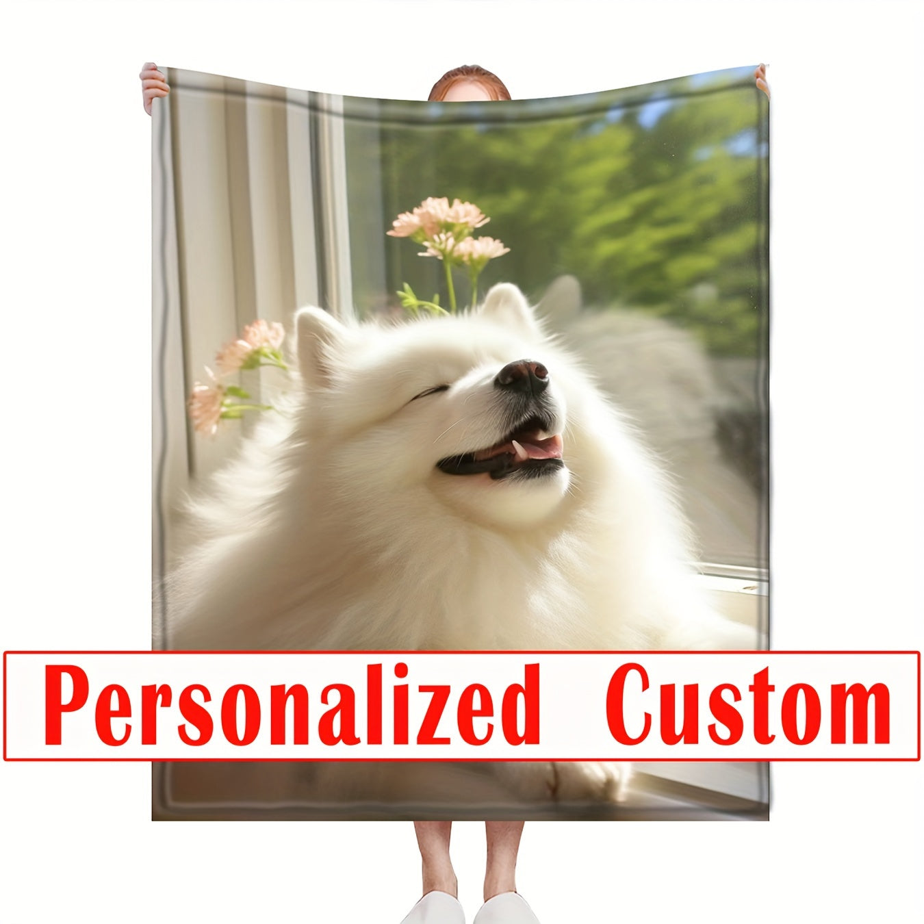 Pătură Personalizată din Flanel cu Foto și Text - Reversibilă și Lavabilă