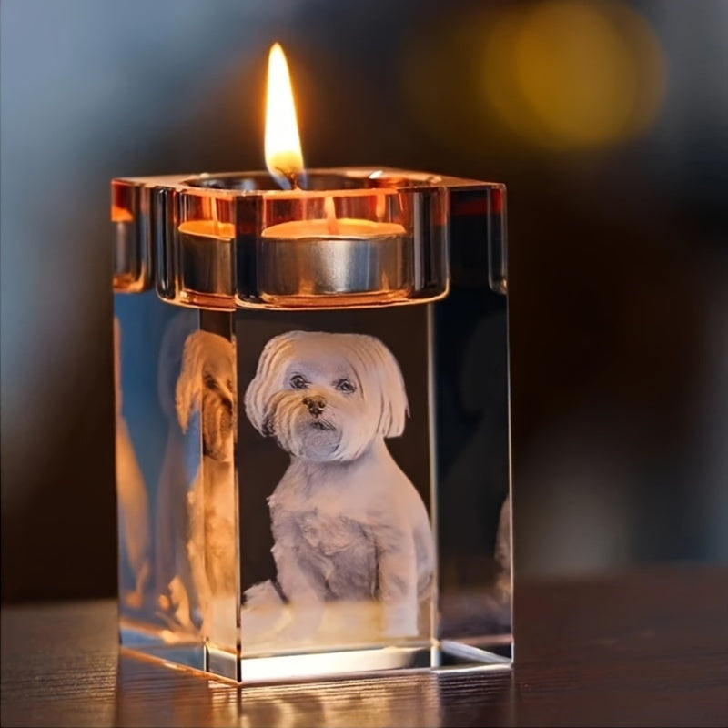 Suport Personalizat pentru Lumânări din Sticlă - Cadou pentru Nuntă sau Aniversare
