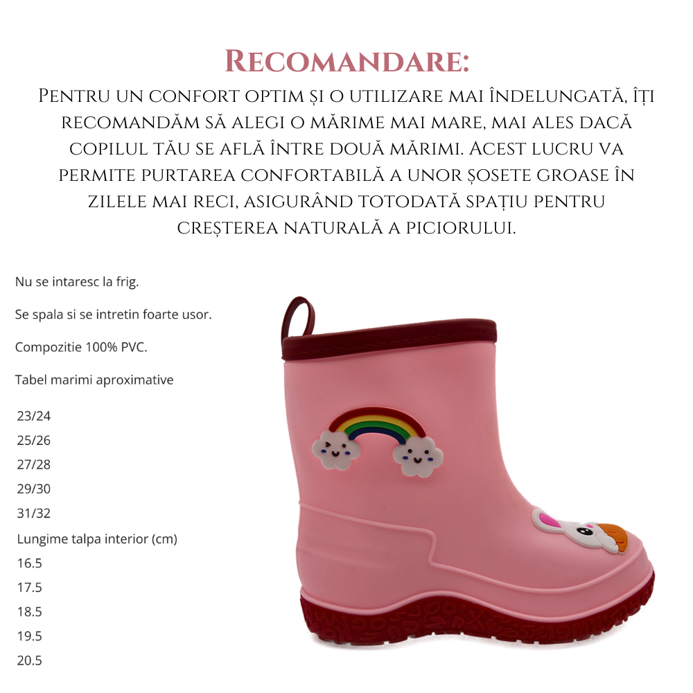 Cizme de ploaie pentru copii - Kitty Rain Boots