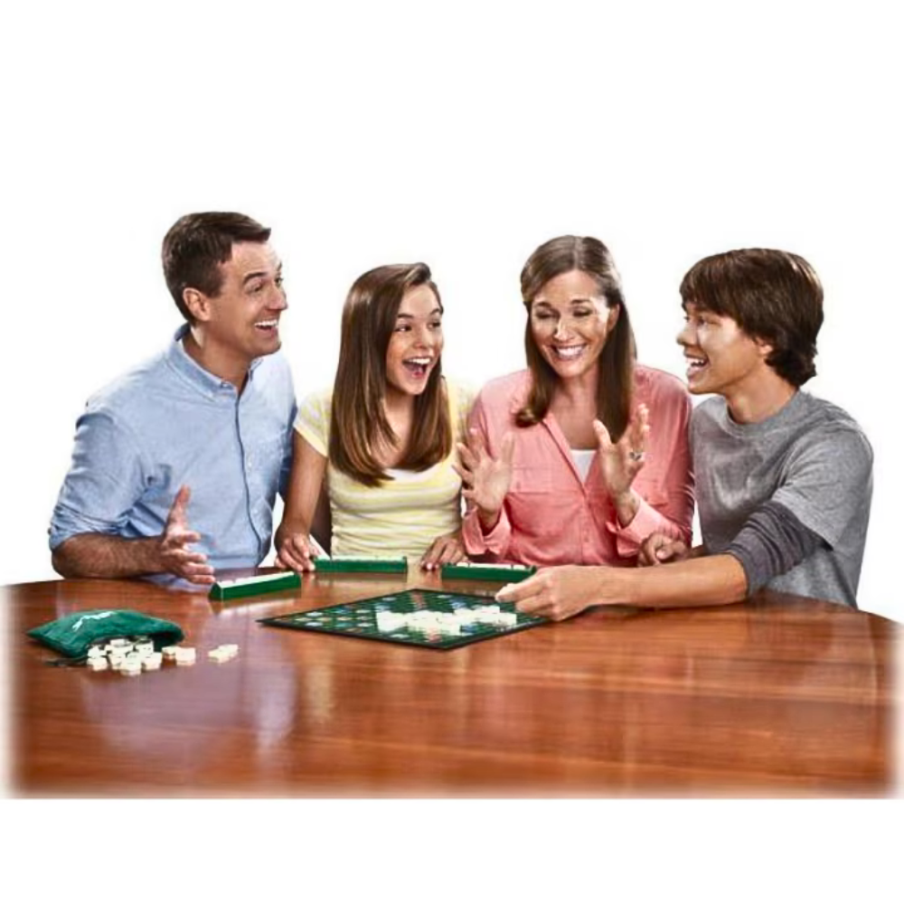 Scrabble Original Mini - Joc de Cuvinte Compact, Board Game de Călătorie, 10+, 2-4 Jucători