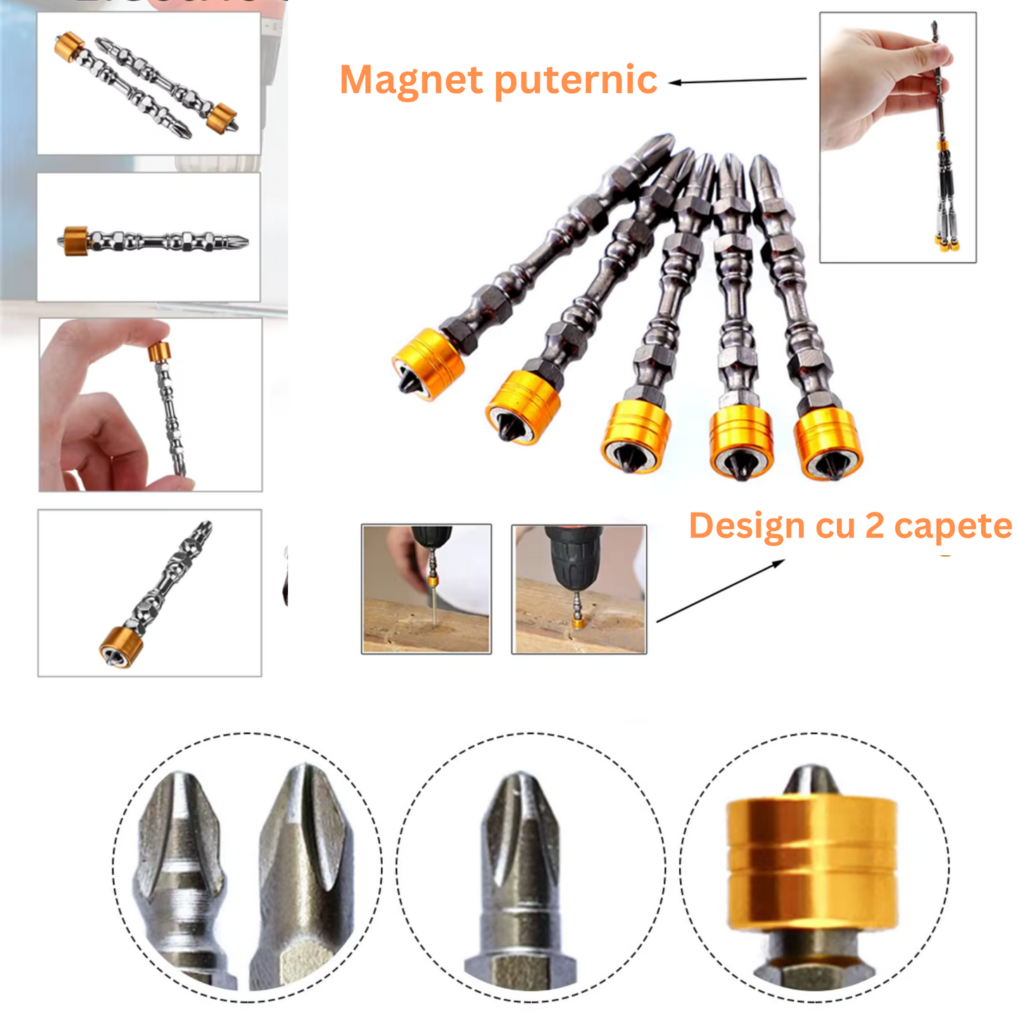 Set 10 Biți PH2 APF® – 65mm, Oțel Aliat, Pentru Șurubelniță Electrică