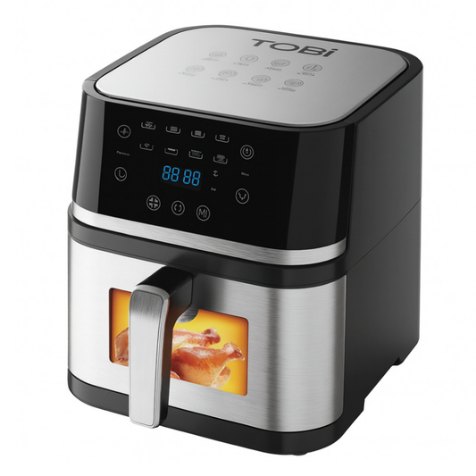 Tobi air fryer with digital display on a white background