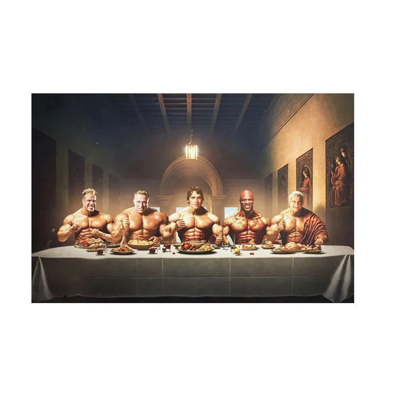 Poster „The Last Supper” Gym - Cadou Ideal pentru Bodybuilding, Artă Canvas, Poster Motivațional