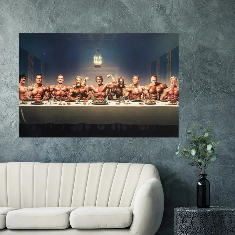 Poster „The Last Supper” Gym - Cadou Ideal pentru Bodybuilding, Artă Canvas, Poster Motivațional