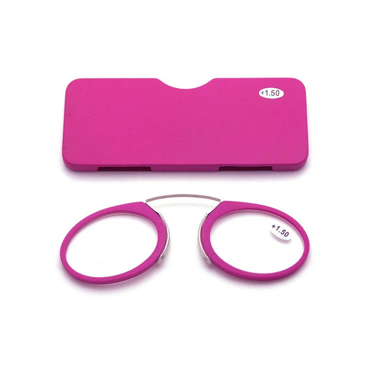 Ochelari de Citit Portabili Fără Brațe Nose Clip TR90 - Ultralight cu Husă, Dioptrii +1.0 la +3.0
