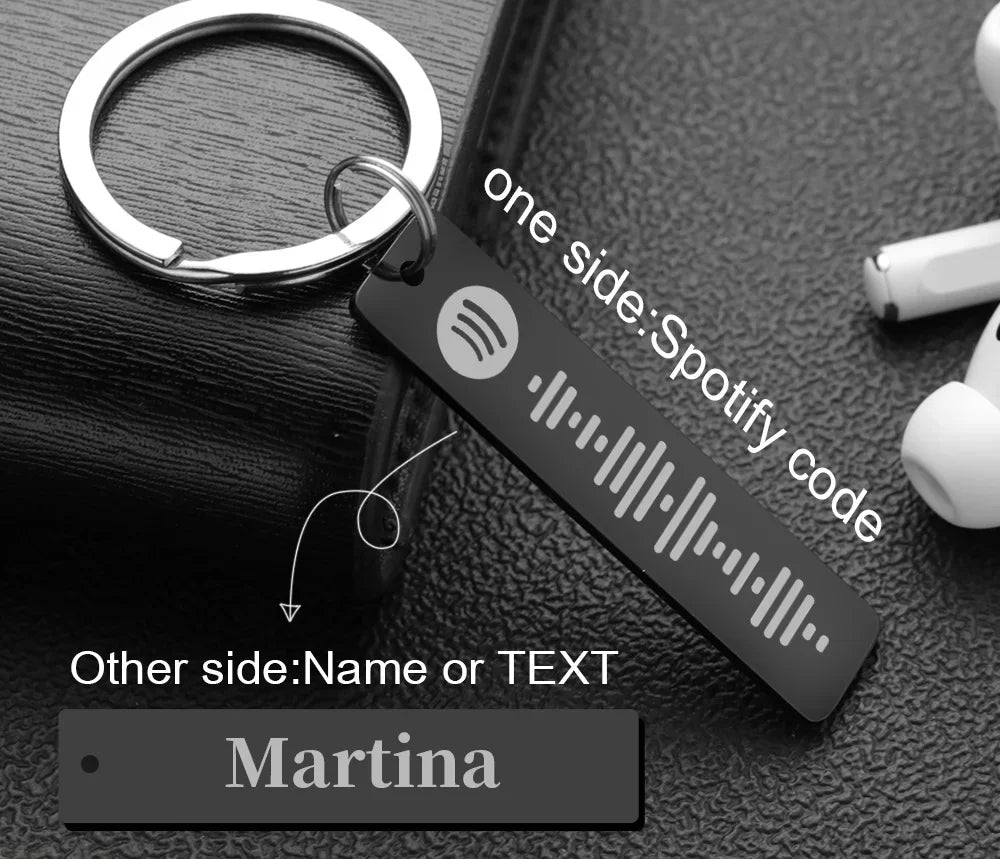 Spotify Code Keychain Personalizat - Cadou Perfect