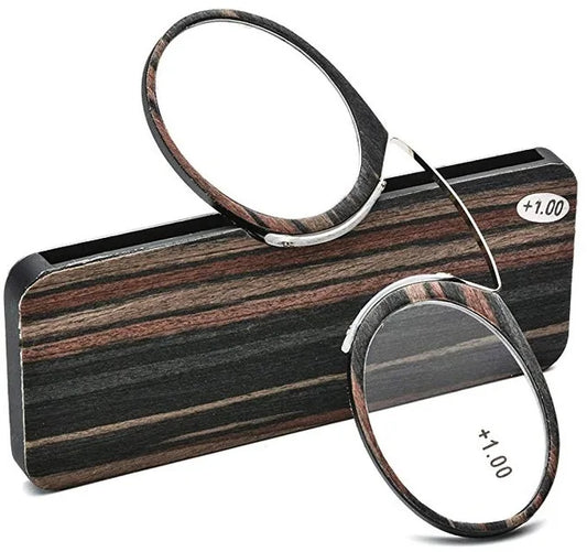 Ochelari de Citit Portabili Fără Brațe Nose Clip TR90 - Ultralight cu Husă, Dioptrii +1.0 la +3.0