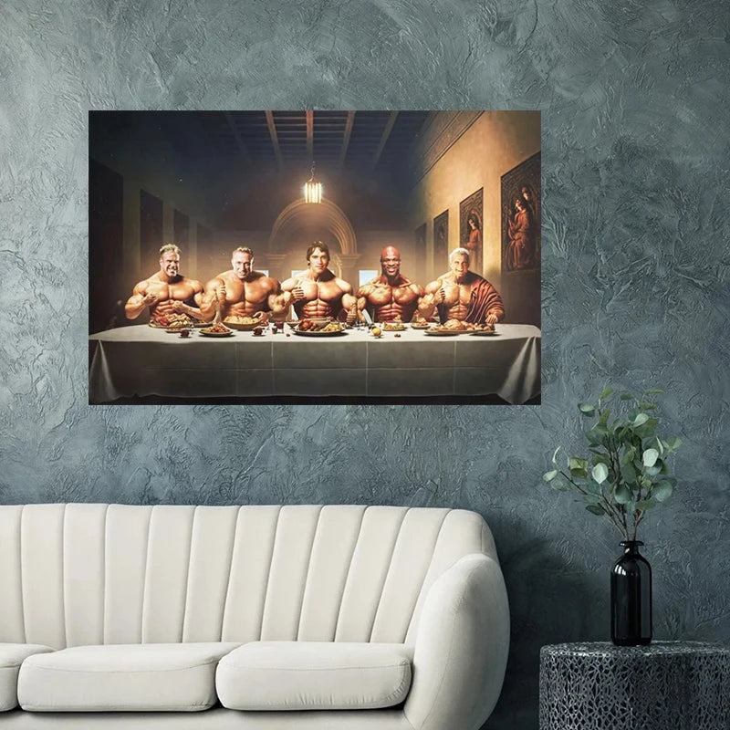 Poster „The Last Supper” Gym - Cadou Ideal pentru Bodybuilding, Artă Canvas, Poster Motivațional