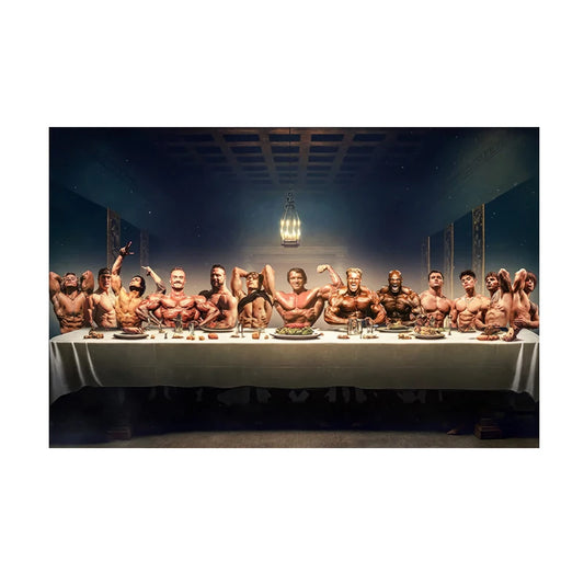 Poster „The Last Supper” Gym - Cadou Ideal pentru Bodybuilding, Artă Canvas, Poster Motivațional