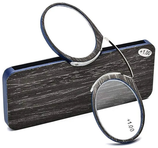 Ochelari de Citit Portabili Fără Brațe Nose Clip TR90 - Ultralight cu Husă, Dioptrii +1.0 la +3.0