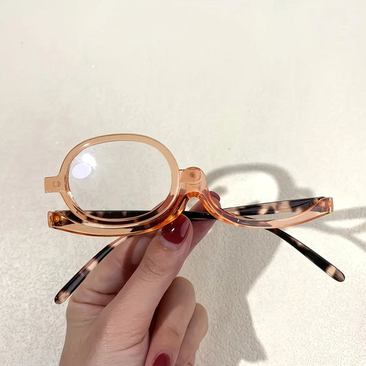 Ochelari de citit cu lentilă rotativă pentru machiaj | Presbiopie +1.0 până la +4.0