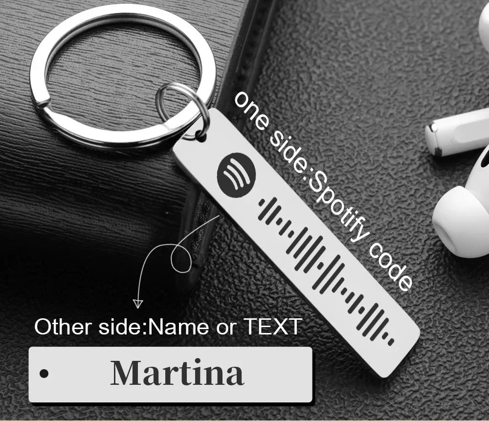 Spotify Code Keychain Personalizat - Cadou Perfect