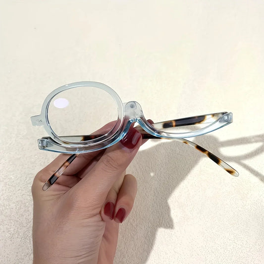 Ochelari de citit cu lentilă rotativă pentru machiaj | Presbiopie +1.0 până la +4.0