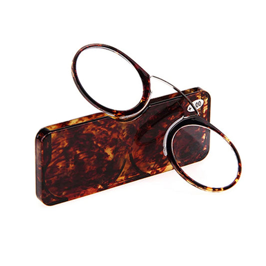 Ochelari de Citit Portabili Fără Brațe Nose Clip TR90 - Ultralight cu Husă, Dioptrii +1.0 la +3.0