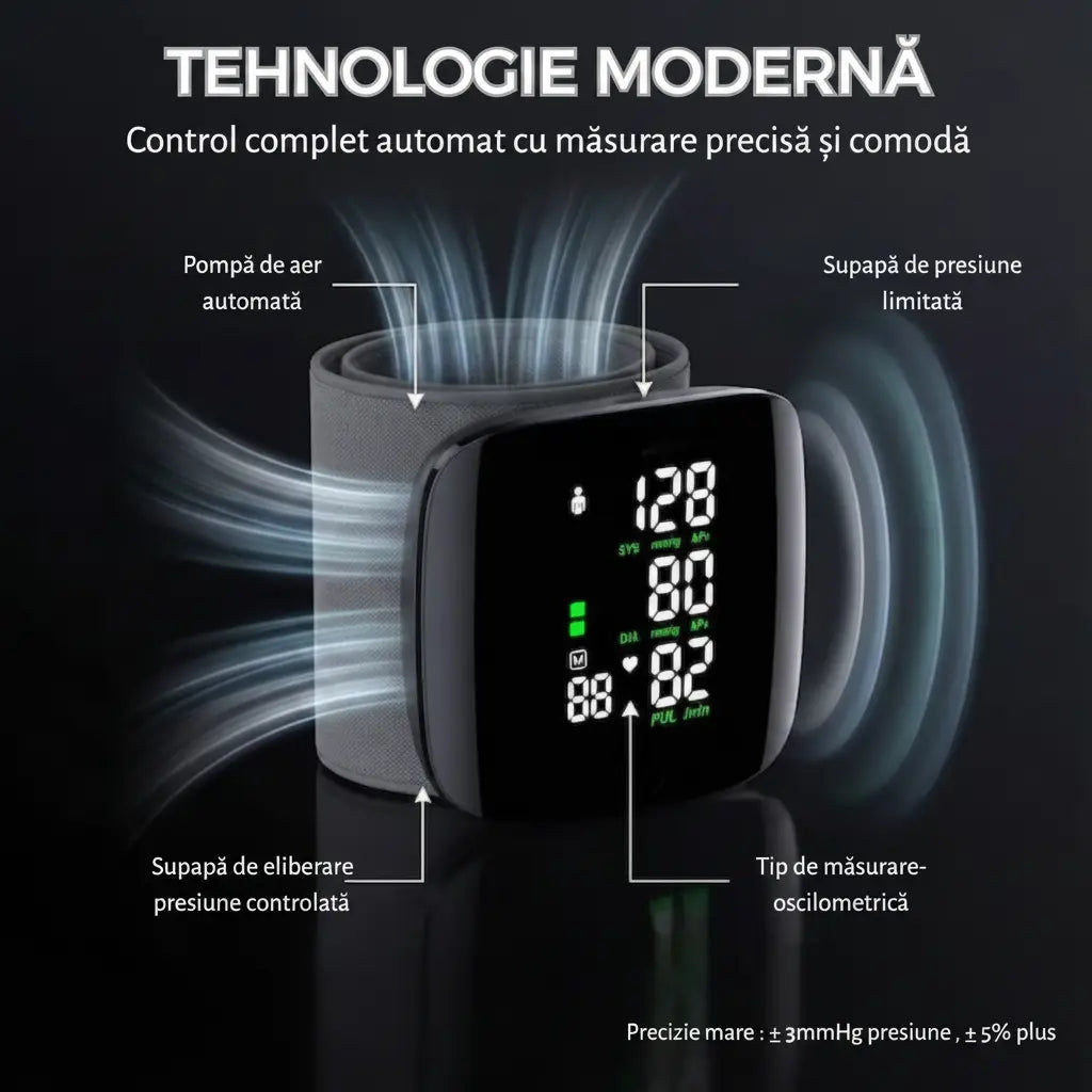 Tensiometru Electronic de Încheietură FOTOFUN cu tehnologie modernă