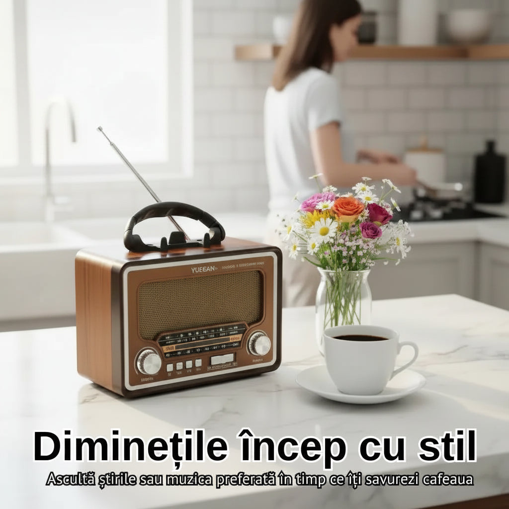 Radio FM Bluetooth Yuegan YG-7052 – Design Retro