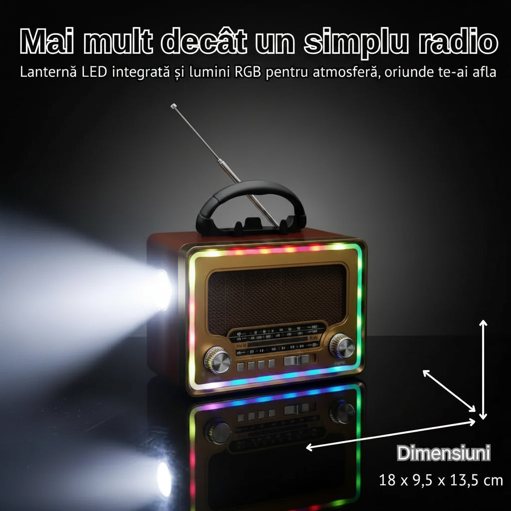 Radio FM Bluetooth Yuegan YG-7052 – Design Retro