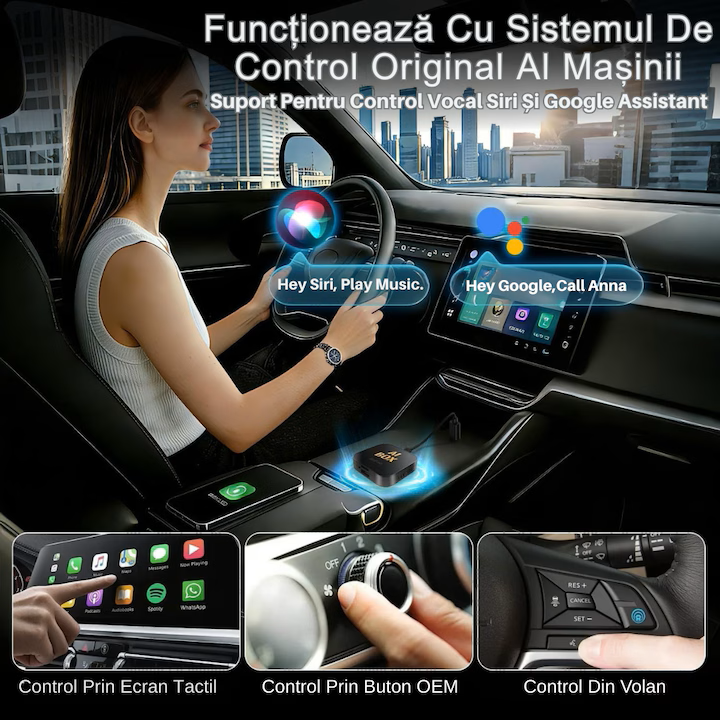 AI BOX A11 – CarPlay Wireless, Android Auto Wireless, Mirror Link, 2GB RAM / 16GB ROM