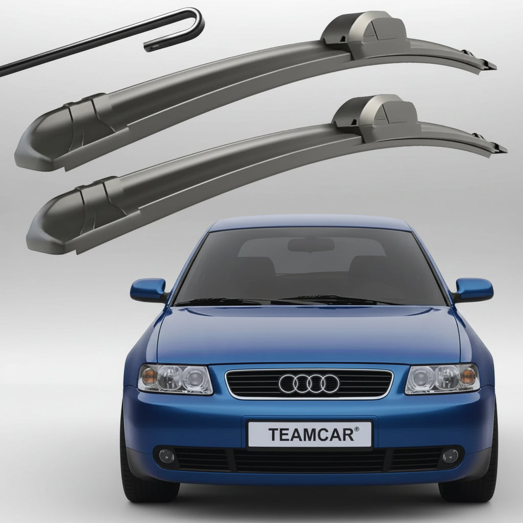 Set 2 Ștergătoare Parbriz Flat Dedicate Audi A3 8L1 (1996-2003), Prindere Hook (Cârlig)