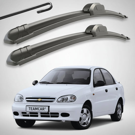 Set 2 Ștergătoare Parbriz Flat Dedicate Chevrolet / Daewoo Lanos (1997-2020), Prindere Hook (Cârlig)