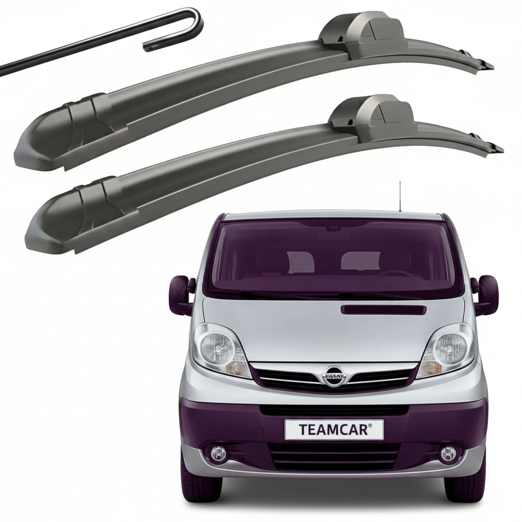 Set 2 Ștergătoare Parbriz Flat Dedicate Nissan Primastar (2001-2014), Prindere Hook (Cârlig)